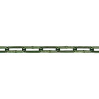 水本 【要長さ指定】アルミカラーチェーン グリーン ALー4GR 長さ・リンク数指定カット 22.1~23m AL-4-23C-GR 1本（直送品）