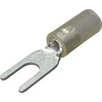 ニチフ 絶縁被覆付圧着端子(Y形) 先開形 絶縁筒部ストレートタイプ(100PCS) TGV 1.25Y-4M-CLR（直送品）