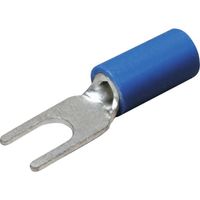 ニチフ 絶縁被覆付圧着端子(Y形) 先開形 絶縁筒部ストレートタイプ(100PCS) TGV 2Y-3.5L-BLU（直送品）