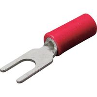 ニチフ 絶縁被覆付圧着端子(Y形) 先開形 絶縁筒部ストレートタイプ(100PCS) TGV 1.25Y-3L-RED（直送品）