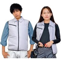 岡潮 空調ベスト(ウェアのみ) 20203 シルバーM 20203N-M 1着 536-0588（直送品）