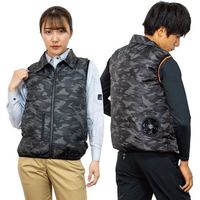 岡潮 空調ベスト(ウェアのみ)日本製生地使用 20235 カモグレーLL 20235-LL 1着 536-0577（直送品）