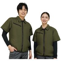 岡潮 空調半袖ブルゾン(ウェアのみ) 20304 アーミーグリーンL 20304-L 1着 535-8945（直送品）