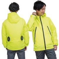 岡潮 空調付2Wayパーカー(ウェアのみ) 30102 蛍光イエロー M 30102-M 1着 536-0555（直送品）