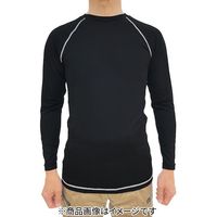 トーマセンイ TEAGLES 23605ストレッチ長袖TシャツブラックM 23605-BK-M 1枚 569-1993（直送品）