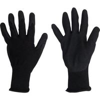 丸和ケミカル 発泡天然ゴム背抜き手袋(ブラック) Lサイズ 881-L 1セット(10双) 569-2509（直送品）