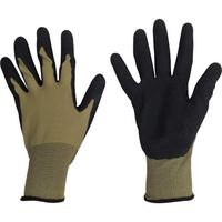 丸和ケミカル 発泡天然ゴム背抜き手袋(カーキ) Lサイズ 901-L 1セット(10双) 569-2493（直送品）