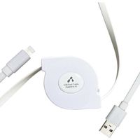 エアージェイ MFIライトニングケーブルリール MUJ-R2WH 1個 408-6189（直送品）