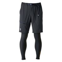 イーブンリバー フェイクレイヤードショートパンツ ブラック M EX34-05-M 1着（直送品）