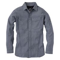 イーブンリバー ストレッチエアーライトシャツ ヘリンボンブラック 5L SR-6006-70-5L 1着（直送品）