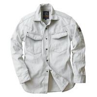 イーブンリバー フィッシャーストライプシャツ シルバー 5L US-1106-55-5L 1着（直送品）