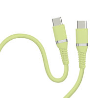磁気研究所 柔らかく絡みにくいType-Cケーブル USB CtoC USB2.0 ピスタチオグリーン HD-STCC100W1GN 1個