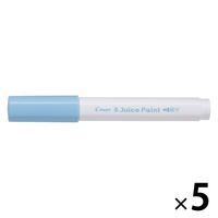 パイロット 水性マーカー ジュースペイント 細字丸芯 パステルブルー SJP-20F-PL 1セット(1本×5)