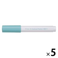 パイロット 水性マーカー ジュースペイント 細字丸芯 パステルグリーン SJP-20F-PG 1セット(1本×5)