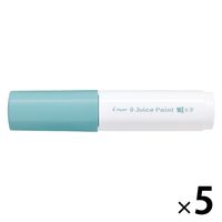 パイロット 水性マーカー ジュースペイント 太字平芯 パステルグリーン SJP-25B-PG 1セット(1本×5)