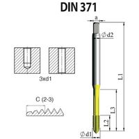 NOGA DINー371 高性能 転造タップ 5/16ー24UNF XT7 FD1C31224UNF2X7 1セット(10本)（直送品）