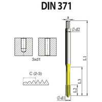 NOGA DINー371 高性能 転造タップ M8x1.0 XT7 FD1CM8X1.06X7XT 1セット(10本)（直送品）