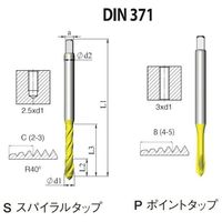 NOGA DINー371 一般用ポイントタップM8x1.0 XT5 PD1BM8X1.06H5XT 1セット(10本)（直送品）