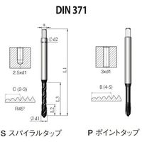 NOGA DINー371 高機能HPCポイントタップM8x1.0 XT3 PD1BM8X1.06X3XT 1セット(10本)（直送品）