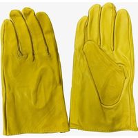 南村製作所 ラッキーワーカー 牛革クレスト手袋(表革) 707 フリー 黄 707-Y 1セット(10双) 506-0207（直送品）
