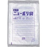 福助工業 福助 ニューポリ袋 025 NO.17 (4穴) 100枚入 0445584 1セット(1500枚:100枚×15袋)（直送品）