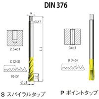 NOGA DINー376 一般用スパイラルタップ M24x3.0 XT5 SD6CM24X3.06H5X 1セット(3本)（直送品）