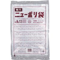 福助工業 福助 ニューポリ袋 02 NO.13 (4穴) 100枚入 0446548 1セット(4000枚:100枚×40袋)（直送品）