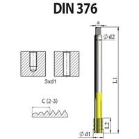 NOGA DINー376 高性能 転造タップ 5/8ー11UNC XT7 FD6C62511UNC2X7 1セット(5本)（直送品）