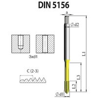 NOGA DINー5156 高性能 転造タップ G1/4ー19 XT7 FD5156CG1/47XT 1セット(5本)（直送品）
