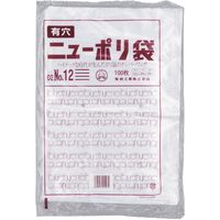 福助工業 福助 ニューポリ袋 02 NO.12 (4穴) 100枚入 0446531 1セット(5000枚:100枚×50袋)（直送品）