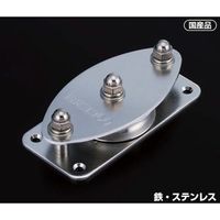 ふじわら 固定ブロック ヨコ型1車60mm 枠材:SUS304 車材:SUS303 K60-10B 1個 571-3711（直送品）