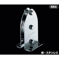 ふじわら 固定ブロック タテ型1車 90mm K90-1 1個 528-7207（直送品）