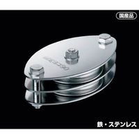 ふじわら 固定ブロック ヨコ型2車 90mm K90-4 1個 528-7196（直送品）