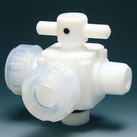 フロンケミカル フッ素樹脂(PTFE)三方バルブ装置用 6φ R1/4 NR0024-001 1個 734-4821（直送品）