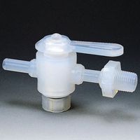 フロンケミカル フッ素樹脂(PFA)二方バルブ装置用 12パイ 接続ネジR3/8 NR1305-004 1個 735-3049（直送品）