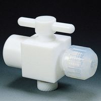 フロンケミカル フッ素樹脂(PTFE)二方バルブ装置用B型 12パイ NR1325-004 1個 735-3278（直送品）