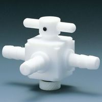 フロンケミカル フッ素樹脂(PTFE) 三方バルブホース口タイプ 10パイ NR1401-003 1個 735-3502（直送品）