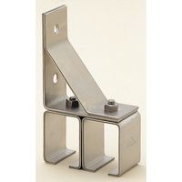 ヤボシ 横受二連(ステンレス製) 4号 S4Y2 1個 495-2335（直送品）