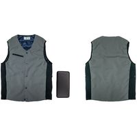 手洗い洗濯できる発熱ベスト40223グレー 3L +モバイルバッテリー10，000mAhセット OK40223-3L-61480001 1式（直送品）