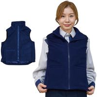 岡潮 手洗い洗濯できるフリースUSB電熱ベスト40211 (ウェアのみ) M OK40211_WEAR_M 1着 520-4586（直送品）