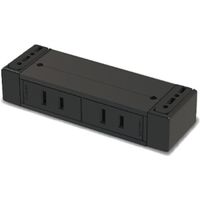 石黒製作所 プラパート カセット式コンセント G001 黒 電源2口 G001-2-EE-B 1個 474-5151（直送品）