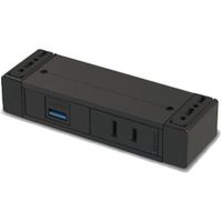 石黒製作所 プラパート カセット式コンセント G001 黒 電源1口/USBーA(中継)1口 G001-2-EA-B 1個 474-3617（直送品）