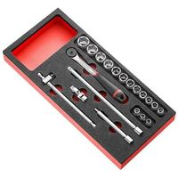 FACOM ラチェット+ソケットセット MODM.J161ー36 3/8 パームコントロール 20Pc 1個 450-6467（直送品）