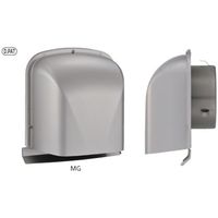 宇佐美工業 U.K 自然給排気口用 M型フード付ガラリ 防音タイプ MBON100BFD-CS 1個 466-7754（直送品）