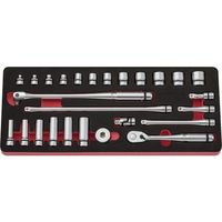 ネプロス 9.5sq.ソケットレンチセット 6角 ケース間口 NTB