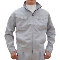 トーマセンイ TEAGLES シャドーストライプブルゾン(背裏風神プリント) シルバー S 33700 SL 1枚 425-9105（直送品）