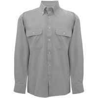 トーマセンイ TEAGLES ボタンダウンダンガリー長袖シャツ グレー 3L 5631 GL 1枚 425-9120（直送品）