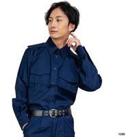 岡潮 警備シャツ1200(春夏秋)ユニセックス M 1200-M 1着 476-6586（直送品）