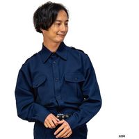 岡潮 警備シャツ2200(秋冬)ユニセックス L 2200-L 1着 476-1247（直送品）