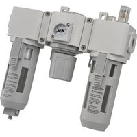 TAIYO エアコントロールユニット/3点セット(オートドレン、ブラケット、角型圧力計、メタルケース付) EFRL3-10-ABDS 1個（直送品）